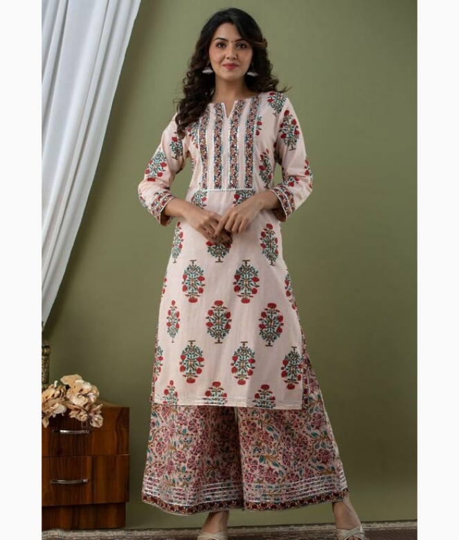 Amazing Cotton And Rayon Printed Stitched Suit And Dress Material-1
