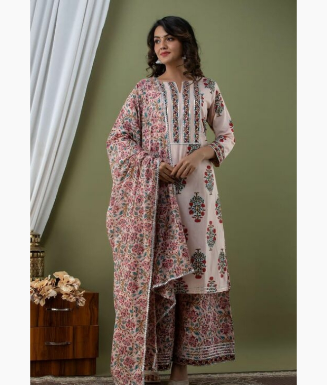 Amazing Cotton And Rayon Printed Stitched Suit And Dress Material-2