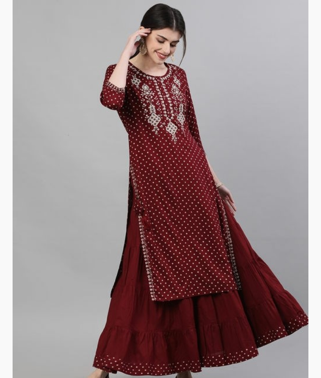 Elegant Viscose Rayon And Cotton Daily Wear Suit With Embroidery-1