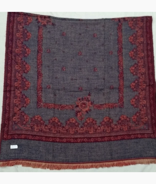 Ethnic Look Wool Acrylic Woven Printed Shawl-4