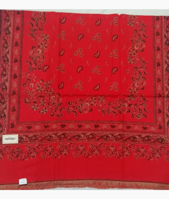 Ethnic Look Wool Acrylic Woven Printed Shawl-3