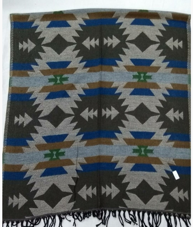 Traditional Look Wool Acrylic Woven Printed Shawl-3