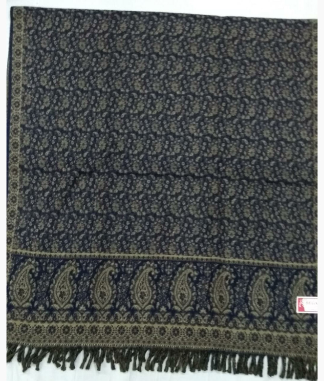 Traditional Look Wool Acrylic Woven Printed Shawl-2