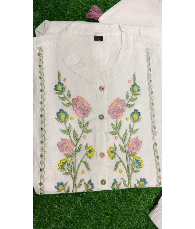 Flower Embroidery Suit-4