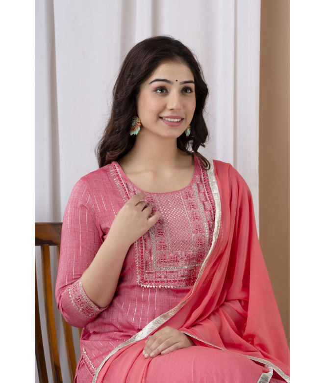 Flared Tier Sharara Suit-3