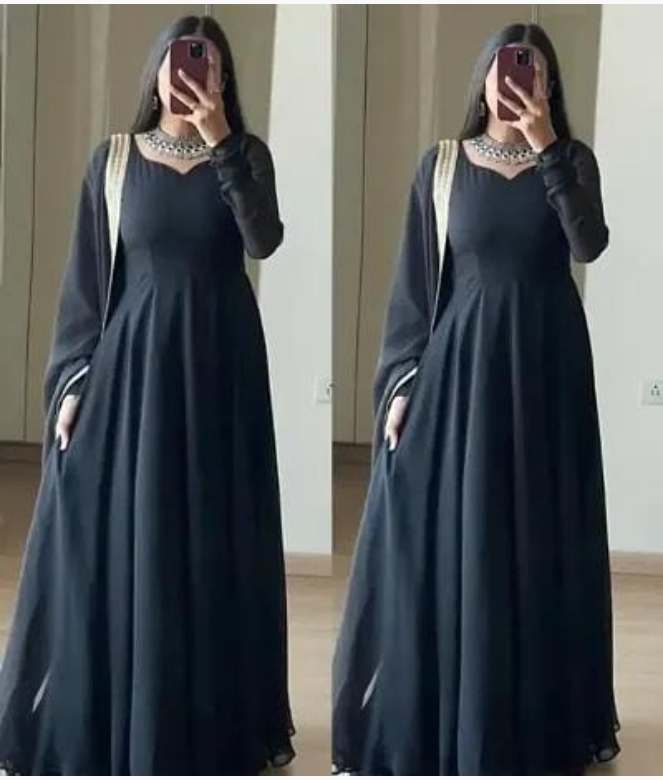 Georgeous Long Gown With Dupatta-2