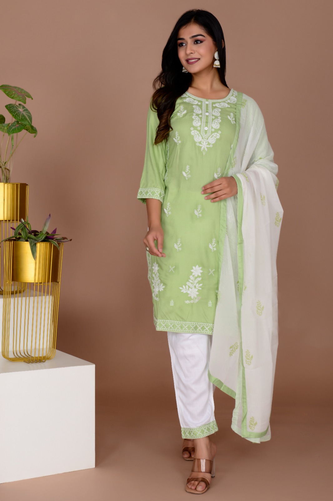 Embroidery Rayon Suit Set-1