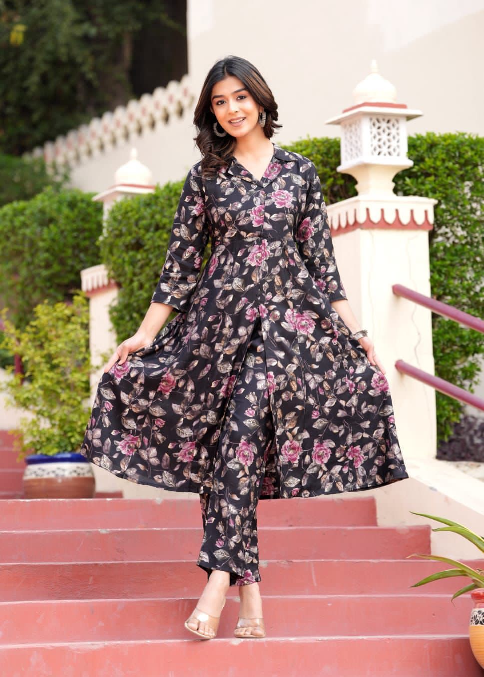 Muslin Two Piece Long Co-rd Sets -1