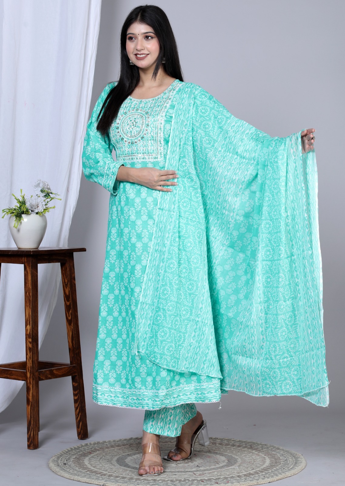 Gorgeous Cotton Anarkali Suit Set-1