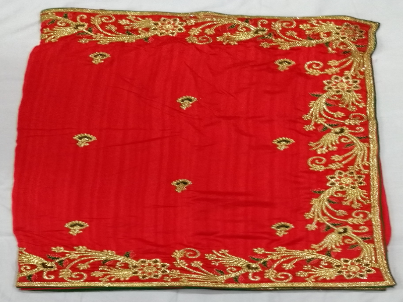Stone Thread Embroidery Saree-2